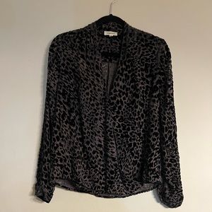 L’Agence Lydia Velvet Burnout Top Size M